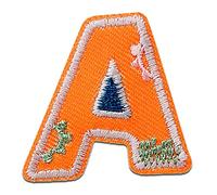 Mono-Quick Lettre A Multicolore Patch Thermocollant Lettres 3,2 x 3,2 cm à repasser pour Enfant Adulte avec Prénom Initiales Monogramme Personnalisé, Sport Equipe Football Numeros Transfert