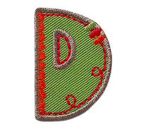 Mono-Quick Lettre D Multicolore Patch Thermocollant Lettres 2,4 x 3,4 cm à repasser pour Enfant Adulte avec Prénom Initiales Monogramme Personnalisé, Sport Equipe Football Numeros Transfert