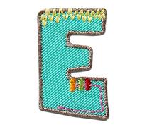 Mono-Quick Lettre E Multicolore Patch Thermocollant Lettres 2,2 x 3,3 cm à repasser pour Enfant Adulte avec Prénom Initiales Monogramme Personnalisé, Sport Equipe Football Numeros Transfert