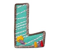 Mono-Quick Lettre L Multicolore Patch Thermocollant Lettres 2,3 x 3,1 cm à repasser pour Enfant Adulte avec Prénom Initiales Monogramme Personnalisé, Sport Equipe Football Numeros Transfert