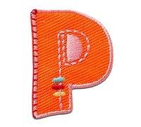 Mono-Quick Lettre P Multicolore Patch Thermocollant Lettres 3,3 x 2,5 cm à repasser pour Enfant Adulte avec Prénom Initiales Monogramme Personnalisé, Sport Equipe Football Numeros Transfert