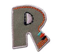 Mono-Quick Lettre R Multicolore Patch Thermocollant Lettres 2,8 x 3,4 cm à repasser pour Enfant Adulte avec Prénom Initiales Monogramme Personnalisé, Sport Equipe Football Numeros Transfert