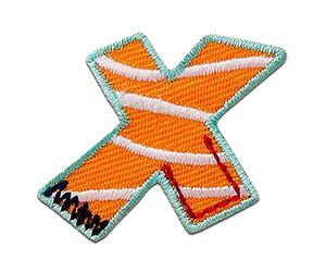 Mono-Quick Lettre X Multicolore Patch Thermocollant Lettres 3,4 x 3,2 cm à repasser pour Enfant Adulte avec Prénom Initiales Monogramme Personnalisé, Sport Equipe Football Numeros Transfert