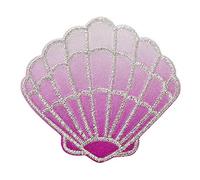 Mono Quick Lot de 1205 écussons thermocollants en forme de coquillages - Rose, violet, turquoise, bleu - Mer (12058 - violet)