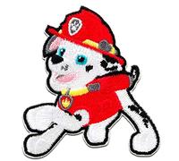 Ecusson - Paw Patrol La Pat' Patrouille Marshall - rouge - 7x6,2cm - Aussi auto-adhésif Spin Master patches brode appliques embroidery thermocollant
