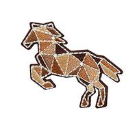 Mono-Quick Patch écusson thermocollant cheval avec strass 7 x 4,5 cm
