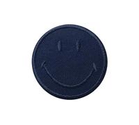 Mono Quick® Smiley© - Écusson thermocollant à coudre ou à repasser - Dimensions : 5 x 5 cm (bleu)