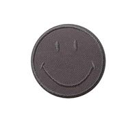 Mono Quick® Smiley© - Écusson thermocollant à coudre ou à repasser - Dimensions : 5 x 5 cm (Gris)