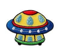 Mono-Quick Space OVNI Espace Galaxy Patch Thermocollant 3,1 x 4 cm à repasser pour Adulte avec Style Humour Trash, Écusson Provoc Couture Jean