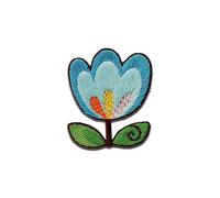 Mono-Quick Tulipe bleue - Ecusson Thermocollant Patches Appliques, Taille: 3,1 x 3,1 cm