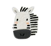 Mono-Quick Zoo Animaux Zebre Patch Thermocollant 7,5 x 6 cm à repasser pour Enfant avec Style Animal Sauvage, Écusson Chien Chat Coudre Pantalon