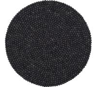Mono Tapis de boules de feutre Rond ø 160 cm Gris foncé