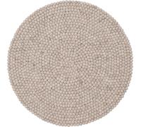 Mono Tapis de boules de feutre Rond ø 200 cm Beige