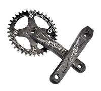 Mono-Vitesse Pédalier À Cône Carré 170mm 175mm Alliage d'aluminium VTT Crankset 32T 34T 36T 38T 40T 42T 64/104 BCD Ronde étroits et Larges Plateau pour 10/11 Vitesses (Color : 40T, Size : 170mm)