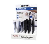MONO ZERO Présentoir 24 gommes de précision (6 x EH-KUR, 6 x EH-KUS, 6 x EH-KUR11, 6 x EH-KUS11)