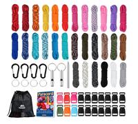 MONOBIN Kit de paracorde - Corde de parachute 550 type III - Kits de fabrication de bracelets, cordes de survie, colliers pour chien, bracelet