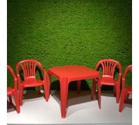 Monobloc enfant SET rouge 4xchaise Sedia Baby 1xtable Tavolo