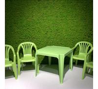 Monobloc enfant SET vert lime 4xchaise Sedia Baby 1xtable Tavolo