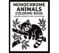 Monochrome Animals Coloring Book: Simple One Color Designs with Cute Animals, Peaceful Nature, and Stress-Free Coloring for Adults, Teens, and All Ages