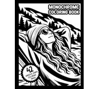 Monochrome Coloring Book: 42 various kinds stress relief coloring pages for kids and adults