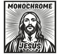 Monochrome Jesus: Relaxing Coloring Book For Adults and Seniors: 48 Light Gray Illustrations for Stress Relief, Prayer, and Mindful Reflection