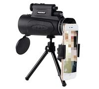 Monoculaire 100 x 90 avec support de téléphone et trépied portable de nuit pour vision extérieure monoculaire pour observation des oiseaux loupe d'écran