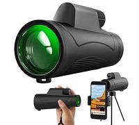 Monoculaire 10x42 avec Support pour Smartphone et trépied pour Adultes et Enfants, monoculaire Compact HD étanche avec lentille Transparente pour l'observation des Oiseaux, la Chasse, la randonné