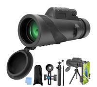 Monoculaire 12x50 HD Telescope Monoculaire, Monoculaires à Zoom avec Support de Téléphone et Trépied, Telescope Portable étanche pour l'observation des Oiseaux, Les Voyages, la Chasse, Les Concerts