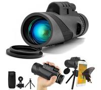 Monoculaire 40 x 60 pour adultes haute puissance avec adaptateur smartphone et trépied, équipés d'un prisme BAK4 pour observer les oiseaux, la randonnée, les voyages
