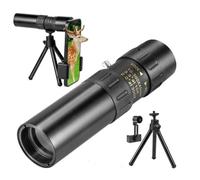 Monoculaire compact 10x-300x, haute puissance, boîtier métal, BAK4, objectif FMC, noir