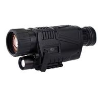 Monoculaire de Chasse à Vision Nocturne numérique Infrarouge HD avec Zoom Optique 5X Fonction d'Enregistrement Photo Vidéo Prise en Charge de la Sortie AV,Noir