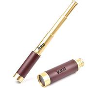Monoculaire de poche rétro - Télescope pirate - Portable - En alliage d'aluminium plaqué cuivre - 4 sections - Monoculaire HD - Pour navigation, voile, voyage, regarder des jeux