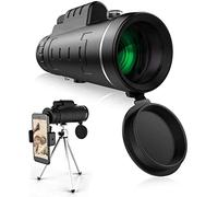 Monoculaire étanche 40 x 60 Haute Puissance avec Mise au Point Durable et Claire du Prisme FMC BAK4 pour l'observation des Oiseaux, Concert de Voyage avec Support pour Smartphone et trépied,
