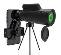 Monoculaire Haute définition avec Support pour Smartphone et trépied pour Les Voyages, Le Camping et la Chasse, télescope monoculaire 12 x 42 pour Adultes, Cadeaux pour Hommes, Adultes et Enfants