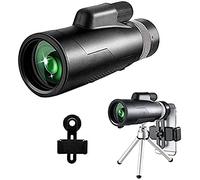 Monoculaire haute puissance étanche jour et faible avec support pour smartphone Trépied BAK4 Prisme Double Focus pour l'observation des oiseaux Télescope monoculaire 12 x 50