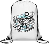 Monoculaire Let's Look at The Stars Astronomie Gym Sack Casual Sac à cordon Blanc
