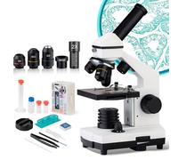 Monoculaire Microscope pour Enfant, Étudiants et Adulte, 2000X Professionnel Microscope pour Le Laboratoire, Accueil, Recherche Scientifique, Biologique et Formation