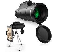 Monoculaire Portable 40 x 60 Haute Puissance avec Support pour Smartphone et trépied pour Observer Les Oiseaux, randonnée, Camping pour l'observation des Oiseaux Adultes, Voyage en Plein air