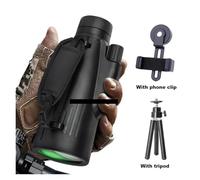 Monoculaire Puissant 12x50, Longue portée, télescope Portable à Fort grossissement, Professionnel, idéal for Le Camping, 5000 m(Telescope Set)