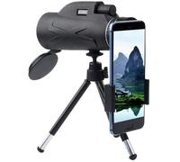 Monoculaire Starscope 80 x 100 mm, monoculaire haute puissance HD avec support pour smartphone et trépied étanche pour observer l177
