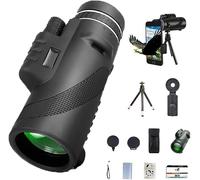 Monoculaire Stscope 360°, stéthoscope haute puissance for adultes, longue portée, monoculaire de vision nocturne portable avec adaptateur for smartphone et trépied for l'observation des étoiles, la ch