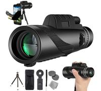 Monoculaire Stscope 360°, télescope haute puissance avec adaptateur for téléphone, trépied et dragonne, prisme BAK4 et objectif FMC, léger et portable for adultes, observation des oiseaux, camping, ra