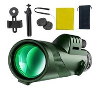 Monoculaires adultes Télescope monoculaire haute puissance pour smartphone, Télescope monoculaire étanche avec trépied, portable pour l'aventure en plein air camping en montagne