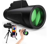 Monoculaires HD haute puissance 12X50 avec support et trépied, lunette de poche étanche pour smartphone, prisme BAK4 transparent pour l'observation des oiseaux, match de camping, télescope monoculaire