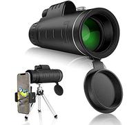 Monocular Telescope, 40x60 Waterproof Fogproof HD High Power Monocular Scope,Clear with Smartphone Holder and Adjustable Tripod for Adult Bird Watching Outdoor Travel Seeing