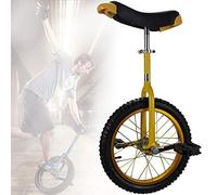 Monocycle à roues de 16/18/20 pouces, monocycle antidérapantes, avec jante en alliage, pneu très épais, siège réglable, for les sports plein air, le fitness, l'exercice et la santé(Yellow,16inch)