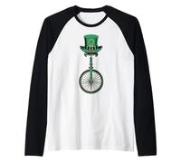 Monocycle de monocycle Saint Patrick Jour Pattys Day Irish Luck Manche Raglan