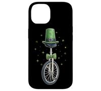 Monocycle Leprechaun Trèfle St. Patrick Monocycle Coque pour iPhone 14