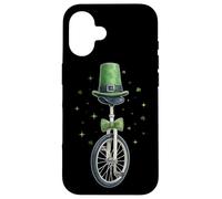 Monocycle Leprechaun Trèfle St. Patrick Monocycle Coque pour iPhone 16