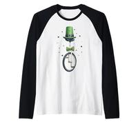 Monocycle Leprechaun Trèfle St. Patrick Monocycle Manche Raglan